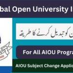 AIOU Subject Change Application Procedure